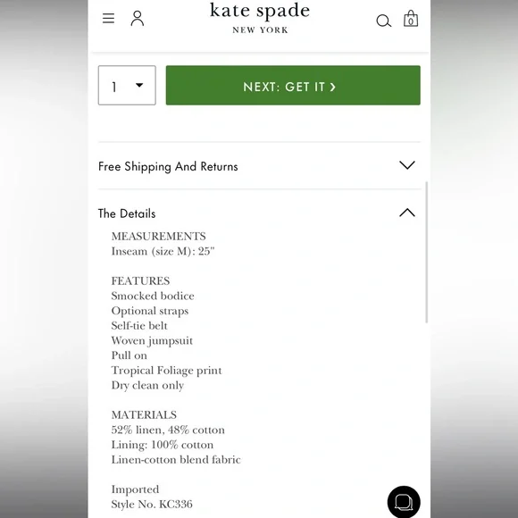 Tropical foliage smocked jumpsuits - Picture 4 of 6